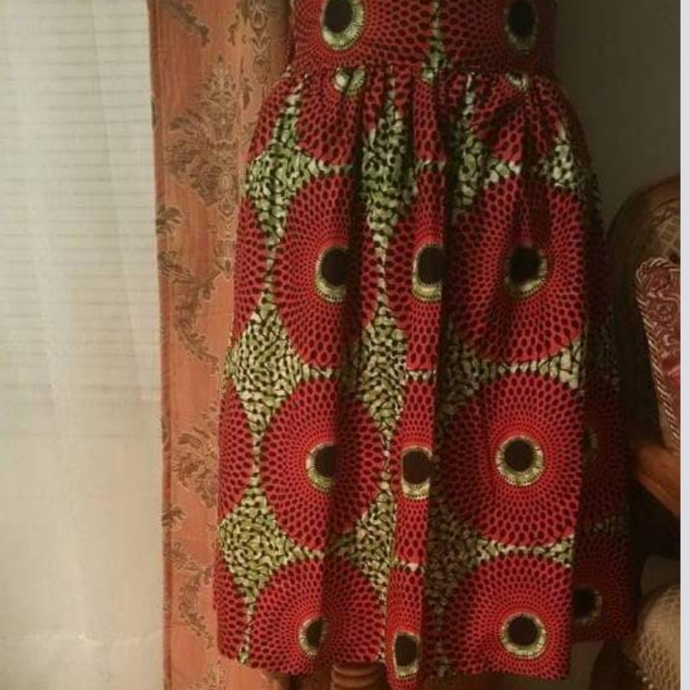 African Print Midi Skirt